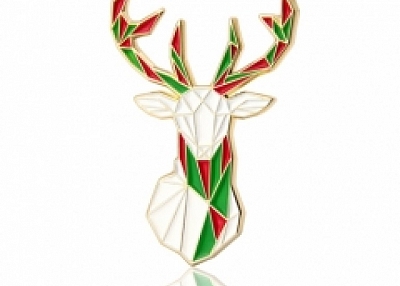 Christmas Elk Enamel Pins