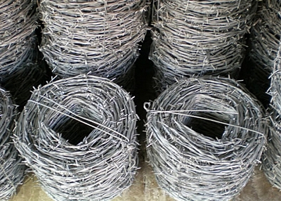 Barbed wire for security fencing