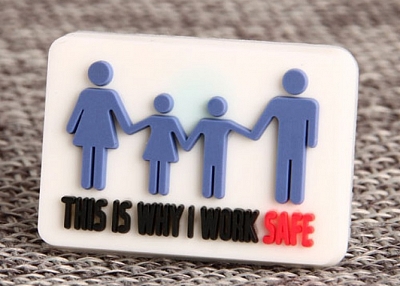 Work Safety PVC Lapel Pin