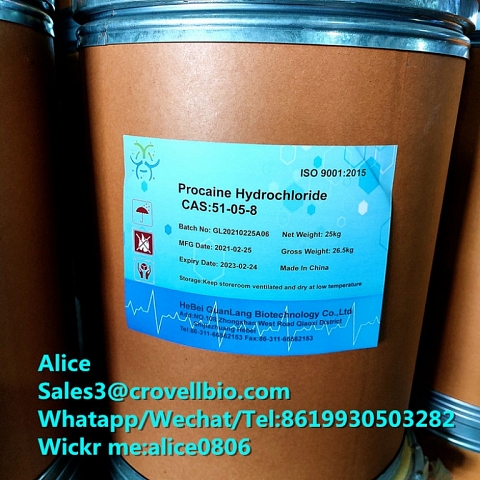 99% Procaine hcl powder supplier +8619930503282