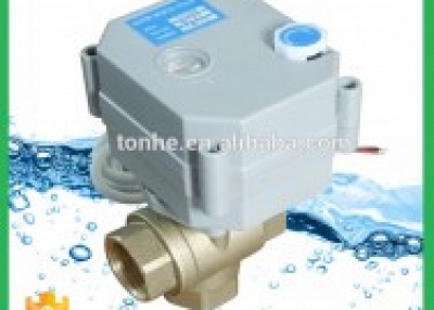 hot sale DN15 brass electric 3 way ball valve NPT/BSP 1/2'' RoHS wholesale