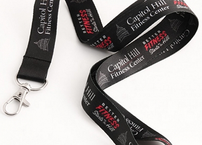 Capitol Hill Fitness Center Black Lanyards