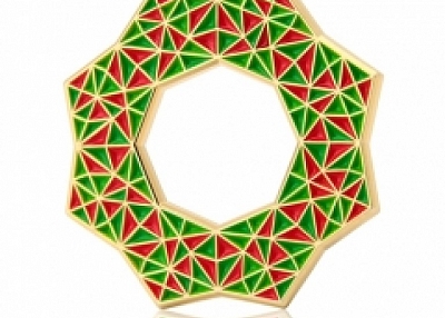 Christmas Wreath Enamel Pins