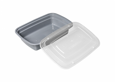 Meal prep plastic food containers with lids, reusable storage lunch boxes