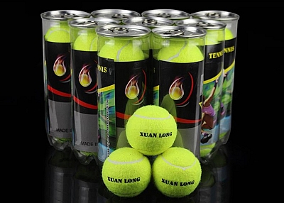 black tennis balls