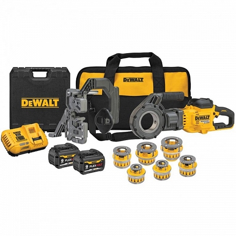 DEWALT DCE700X2K FLEXVOLT 60V MAX CORDLESS PIPE THREADER KIT WITH DIE HEADS