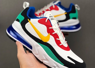 Nike Air Max 270 React in Black For Women/Men nike shoes with thick soles