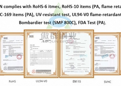 AOQUN-Pass Ul94 Flame Retardant Certified of 1u Brush Cable Management