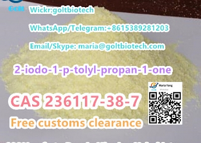 Russia warehouse 2-iodo-1-p-tolyl-propan-1-one CAS 236117-38-7 Wickr:goltbiotech