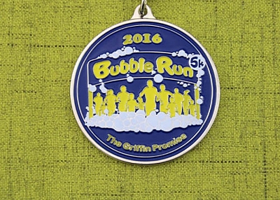 Bubble Run Custom Soft Enamel Medals