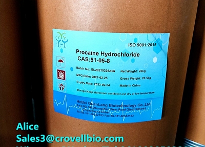 99% Procaine hcl powder supplier +8619930503282