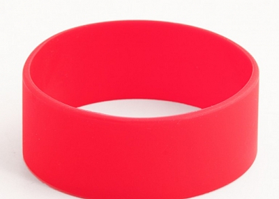 Red blank rubber wristbands