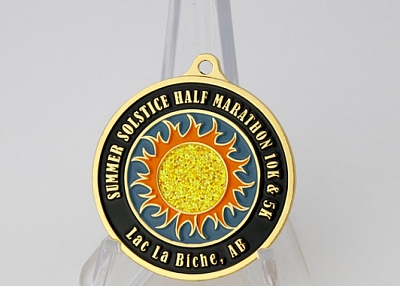 Summer Solstice Marathon Custom Medals