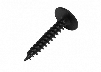 Black wafer head self drilling screw